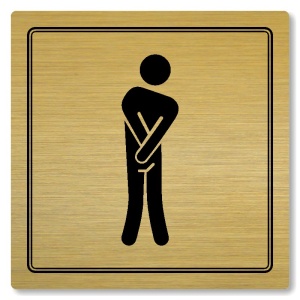 WC muži, 148x148mm, zlatá, Utah
